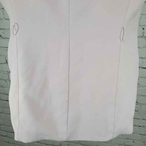 Zara Pale Pastel Pink Buttoned Lined Collared Blazer Vest Jacket Size Medium M - Picture 13 of 16